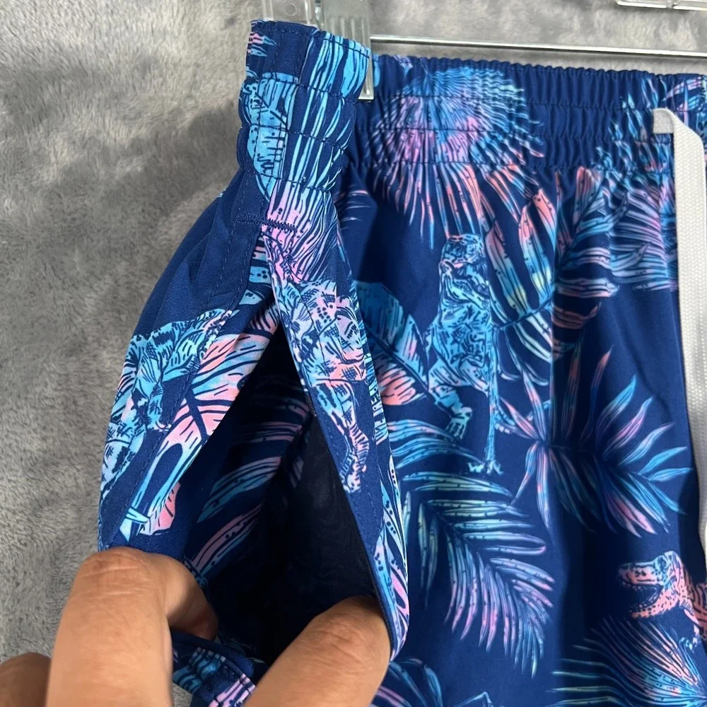 Chubbies Swim Trunks Mens 2XL New Prehistoric Blues 5.5'' Dinosaur T Rex Floral